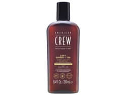 American Crew 3 En 1 Champú De Jengibre Y Té, Champú, Acondicionador Gel De Ducha Para Cabello Y Cuerpo Acondicionador American Crew (250ml)