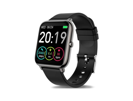 Reloj inteligente para unisex con alarma StopWatch impermeable IP67 para Android iPhone-Negro VEANXIN