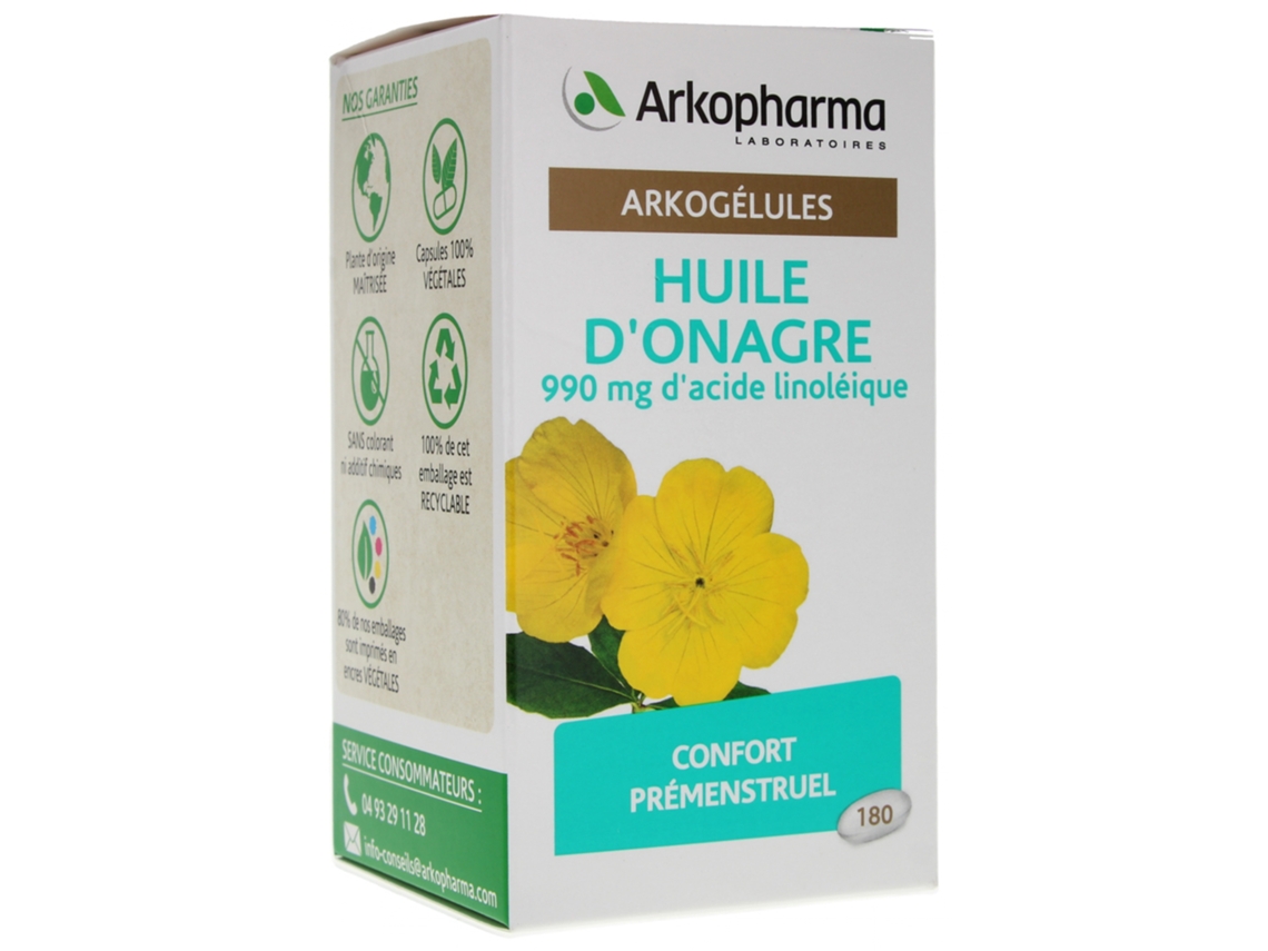 Aceite Cápsulas de de Onagra Orgánico 180 Cápsulas ARKOPHARMA