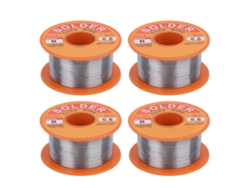 4 Unidades De Alambre De Estaño De 51 G (1,8 Oz) Y 0,5 Mm (0,02 Pulgadas) De Diámetro, Resistente A 255 °c (255 °f), De Alta Pureza, Sin Necesidad De Limpieza, Para Soldar Componentes Electrónicos.