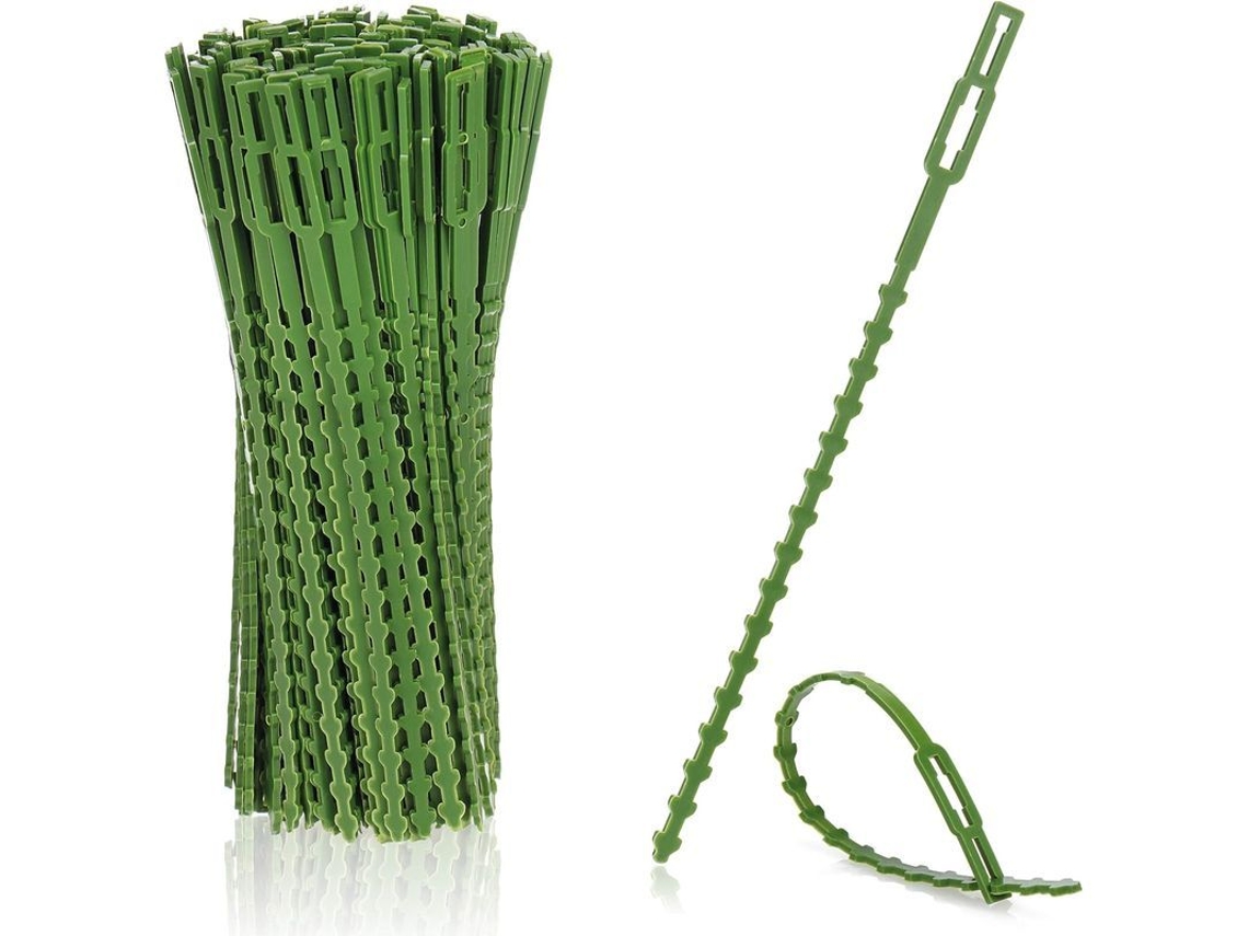 200 Clips De Plástico Verde Para Plantas: Fijación Y Soporte Estables Para Árboles Y Plantas.