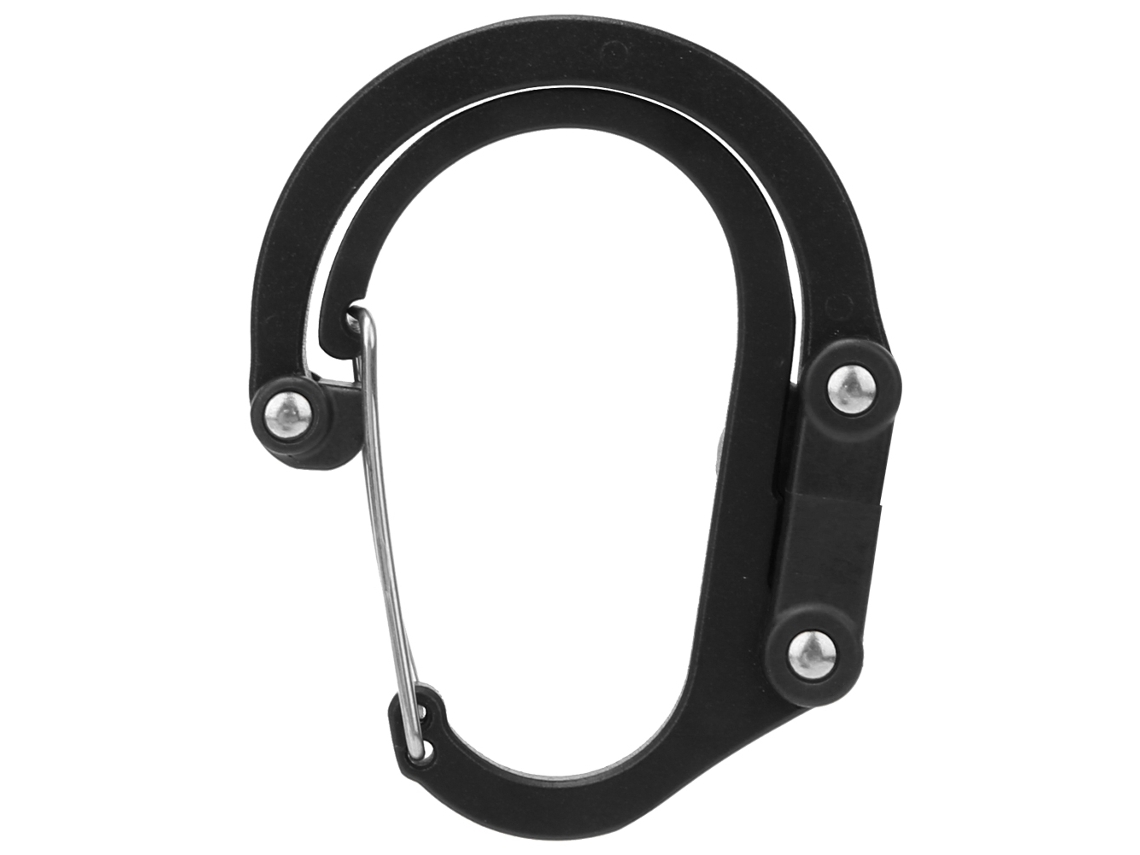 Mosquetón De Aluminio Con Anilla En D Para Camping, Escalada Y Equipos De Seguridad Para Actividades Al Aire Libre, De Liberación Rápida, Color Negro.