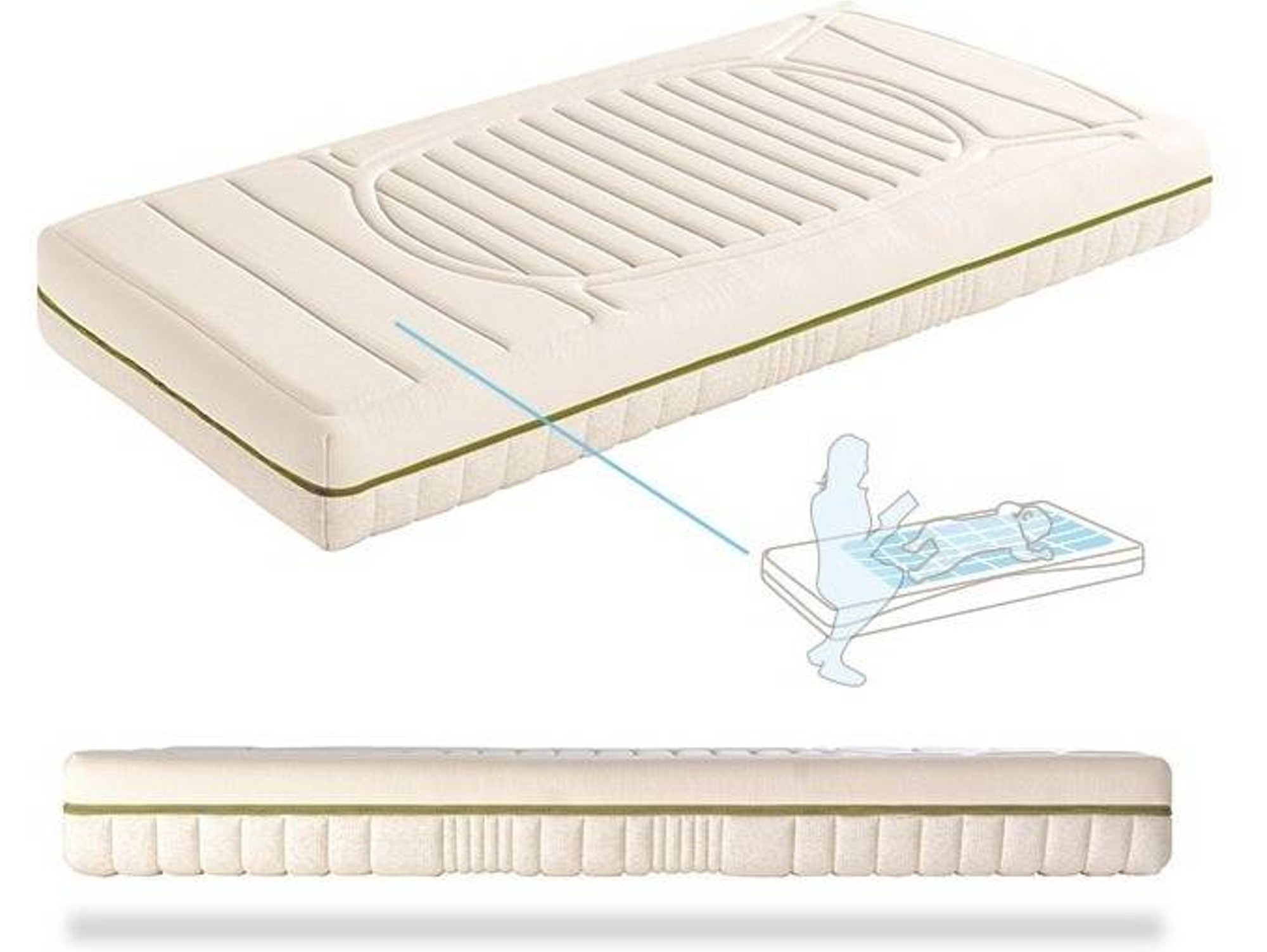 Colchón de Cuna ECUS KIDS Dubi Nature (190 x 105 cm)