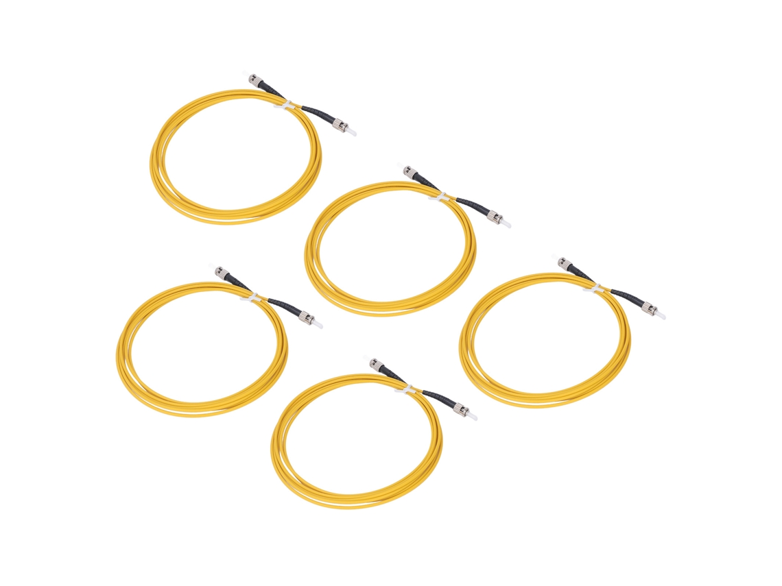 5 Cables De Fibra Óptica St A St De 3 M, Lszh, Extensión De Red Libre De Halógenos