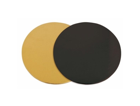 18 soportes redondos para tartas dorado-negro Ø 24 cm SCRAPCOOKING