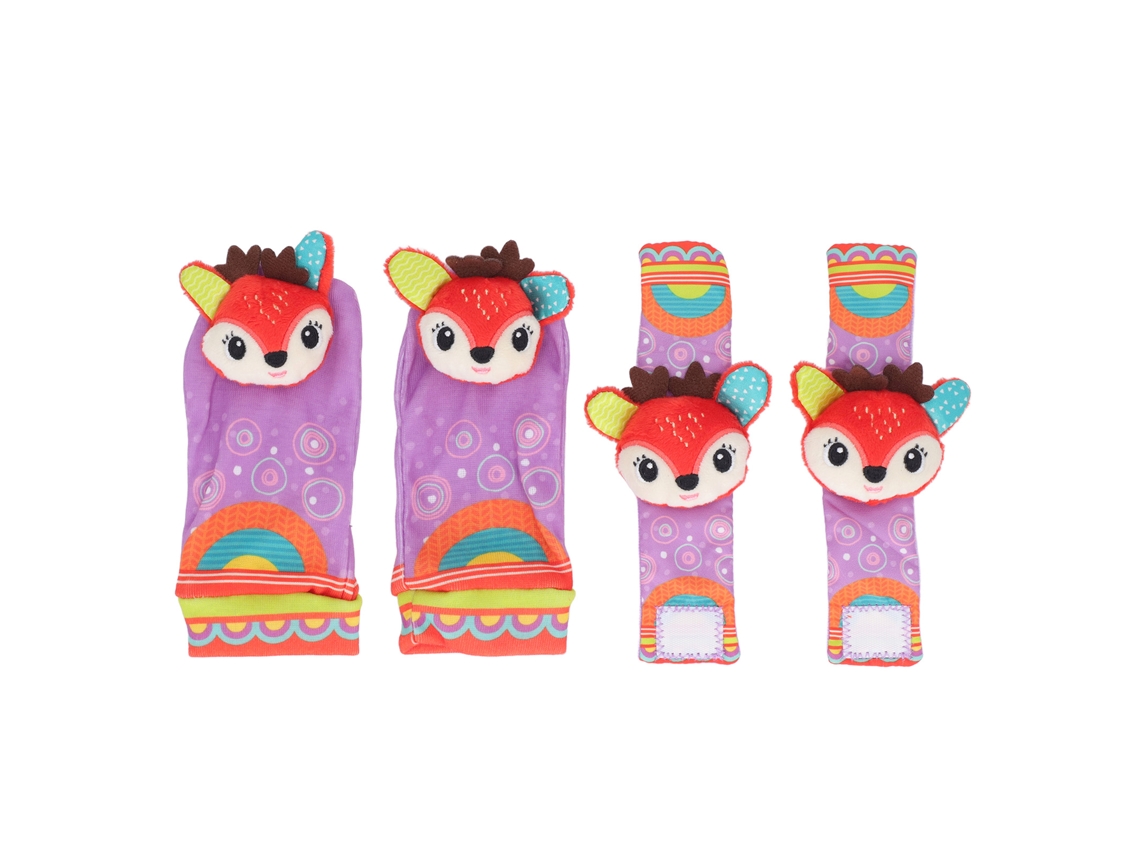 Conjunto De Pulsera Y Calcetines Para Bebé Con Sonajeros Para Bebés De 0 A 6 Meses - Diseño Colorido Y Educativo