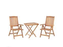 Conjunto de balcón BELIANI Java de Madera de acacia Madera clara 68x45x73