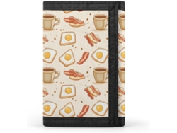 Cartera Compacta Poliéster Con Cremallera Para Hombre Diseño Estampado
