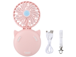 Ventilador portátil pequeño EOOCOO (espejo de belleza LED, USB)