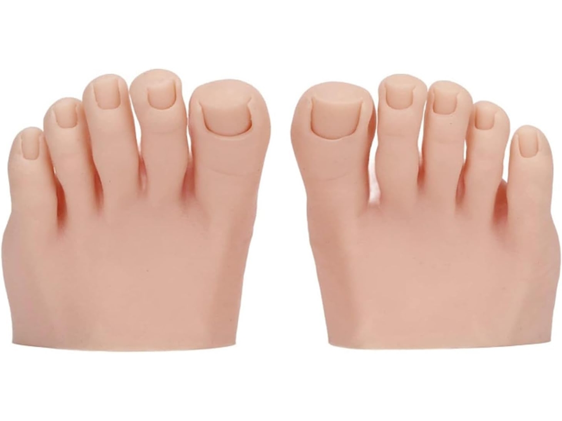 Modelo De Pie Artificial Con Diseño Semi-móvil Fabricado En Silicona Suave - Herramienta De Manicura Para Entrenamiento