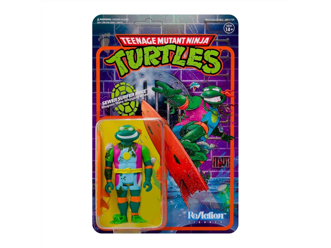 Figura Sewer Surfer Mike Tortugas Ninja Tmnt 10 Cm SUPER 7