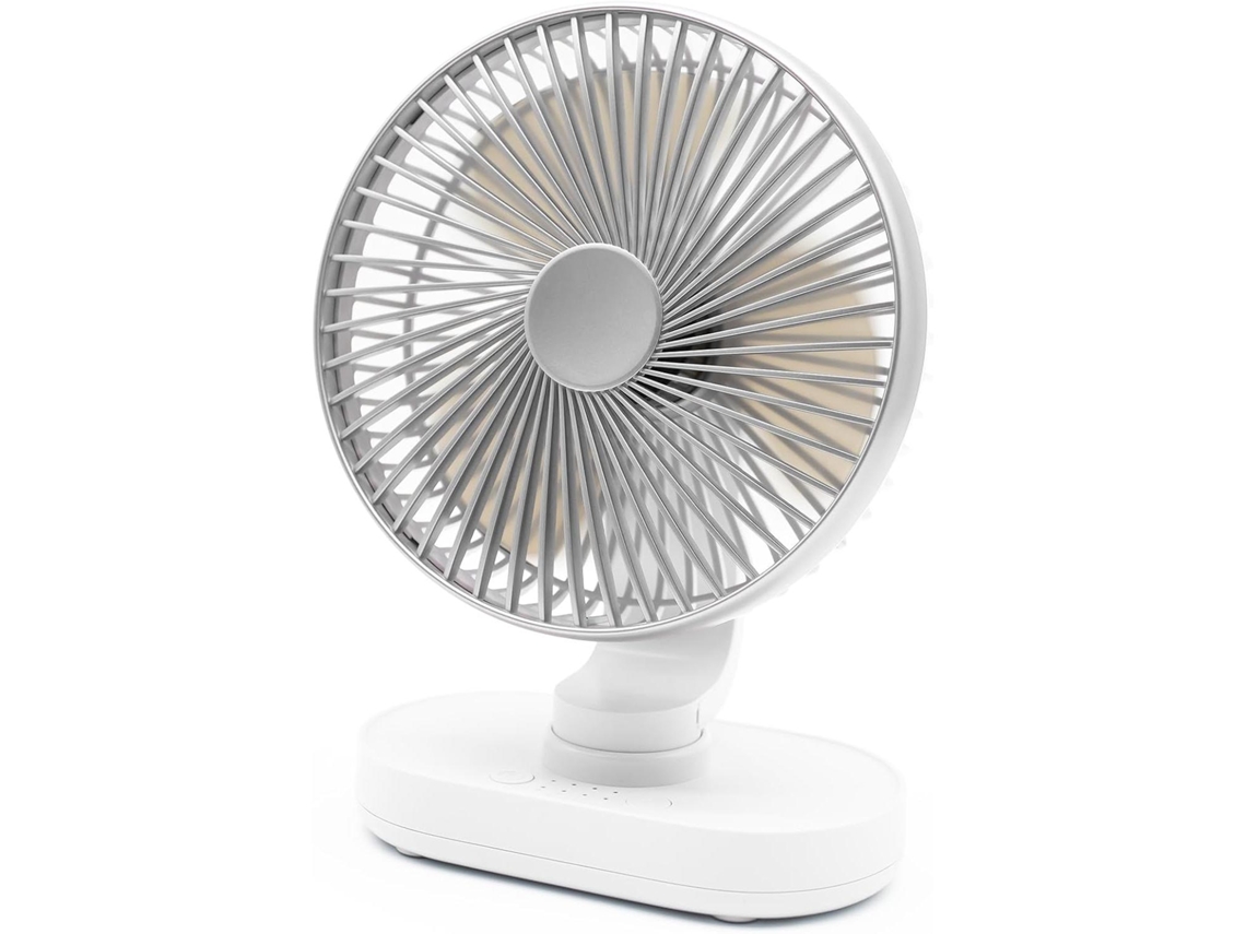 Ventilador De Escritorio - Portátil Y Recargable - 4000 Mah - 4 Velocidades - Potente Flujo De Aire - Refrigeración Silenciosa