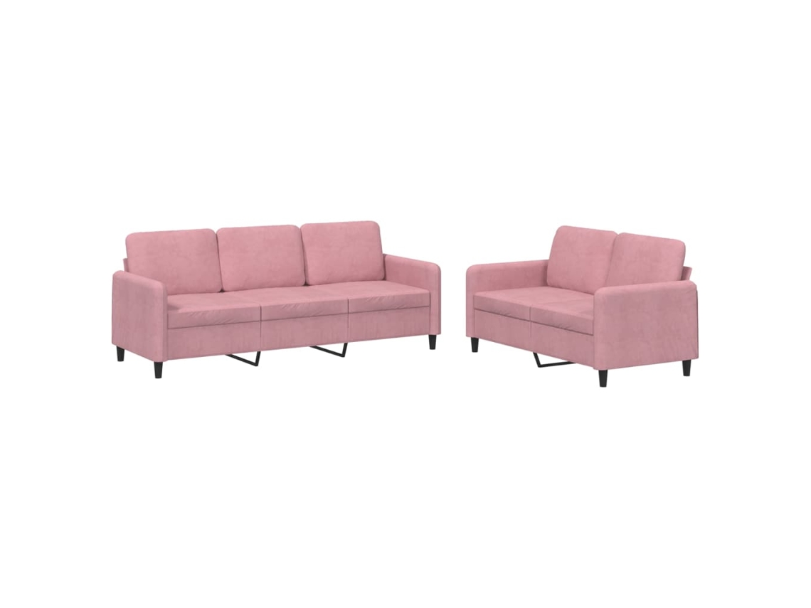 Maison Exclusive - Juego De Sofás 2 Piezas Terciopelo Rosa