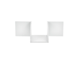 Estantería de pared blanco mate diseño retro (60,9x19,5x19,5cm) [EN.CASA]