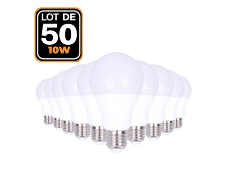 50 Bombillas LED E27 10W Blanco neutro 4000K EUROPALAMP