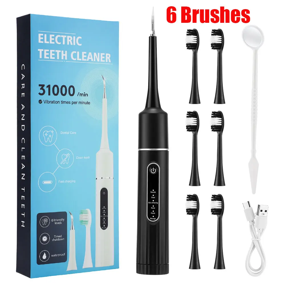 Cepillo De Dientes Eléctrico Con Hilo Dental Y 6 Modos Que Elimina La Placa.