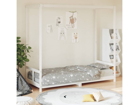 Estructura De Cama Infantil VIDAXL Blanco Madera (80x200 cm)