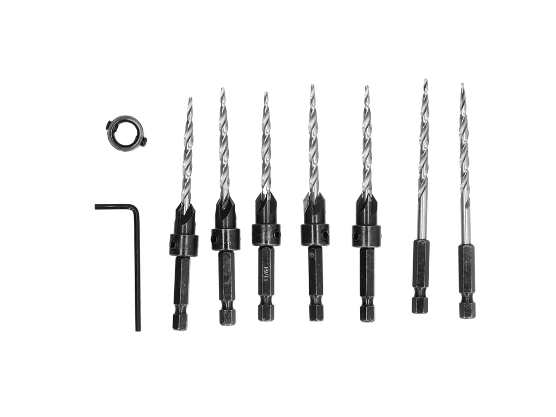 Juego de brocas ajustables para trabajar la madera