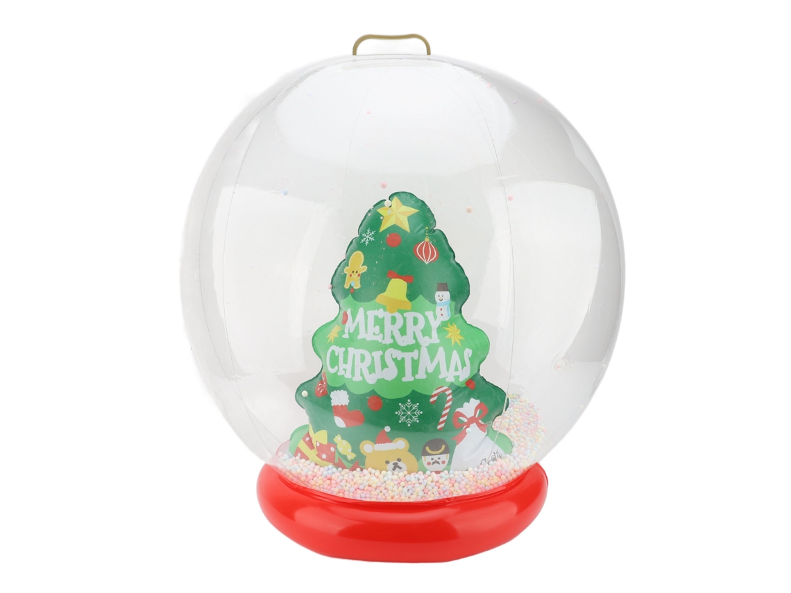 Bola Navideña Hinchable Con Luces Led, 60 Cm, Pvc, Grande, Decorativa Para Jardín O Uso Festivo Al Aire Libre.