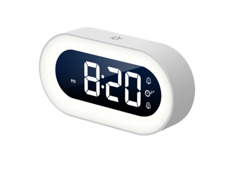 Reloj despertador de voz de carga reloj de música LED espejo ELKUAIE