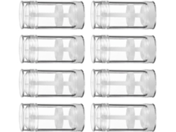 Lot De 8 Botellas En Plástico Transparentes A Visser 30 Ml Tubes Torsadés Pour Déodorant Solide
