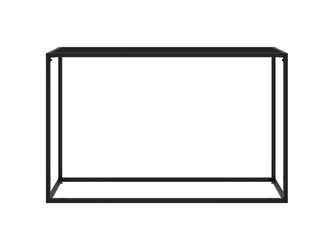 Mesa Consola | Mesa De Entrada | Mesa De Apoyo Vidrio Templado Negro 120x35x75 Cm