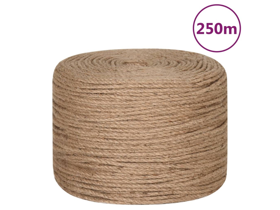 Cuerda de Yute VIDAXL 250 M de Longitud y 4 Mm de Grosor