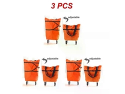 Bolsa de compras plegable, carrito con ruedas, organizador de verduras, portátil. GOKOCO