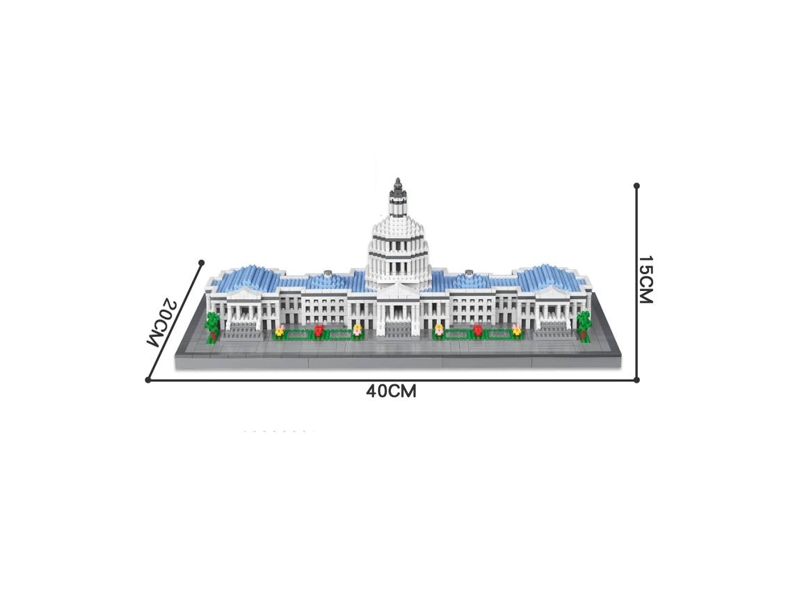 Juguete de bloques de construcción en miniatura para adultos y niños MDUG (edificio del Capitolio)