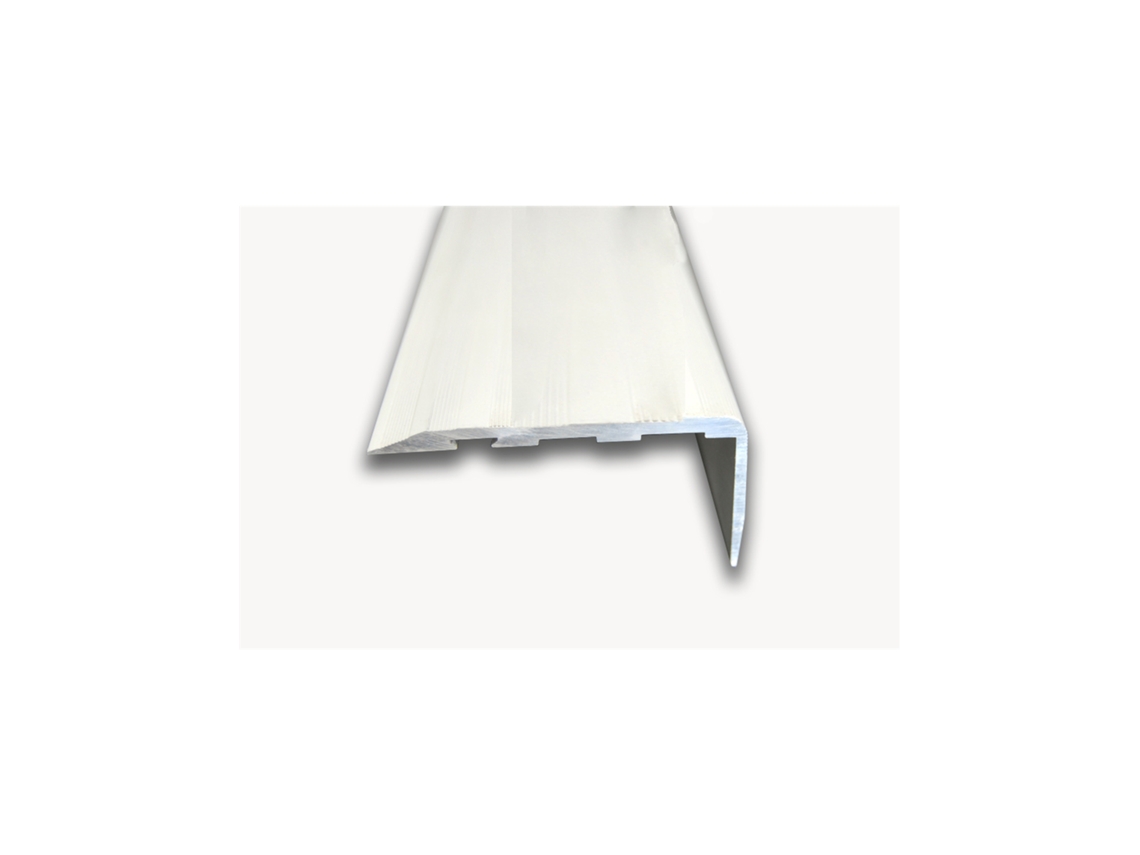 Pack 10 Unds. Cantonera Aluminio 60mm - Sin Antideslizante - Taladrado 21mm Alt. 50mm Anch. 3m Larg.