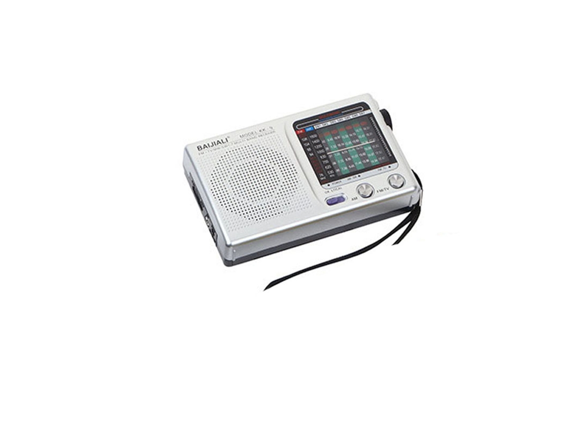 (plata) Radio Portátil Am/fm/sw, Adecuada Para Uso En Interiores, Exteriores Y Emergencias.