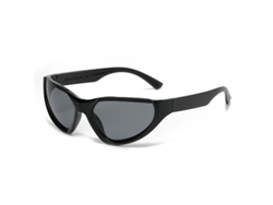 Gafas de sol de ciclismo MDUG con diseño punk y protección UV400, lentes de polipropileno (negro)