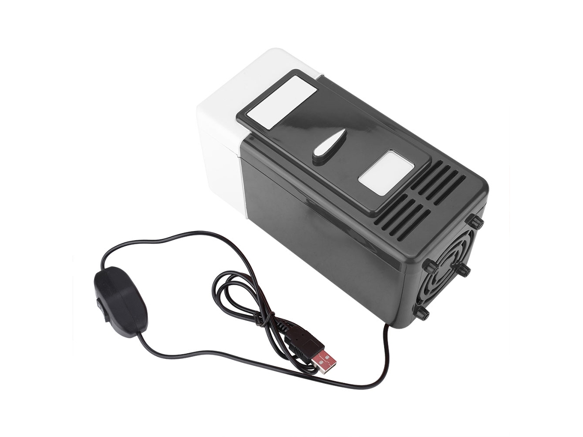 Nevera Mini Usb Para Pc, Refrigerador Bebida, Cooler E Aquecedor De Lata, Preto