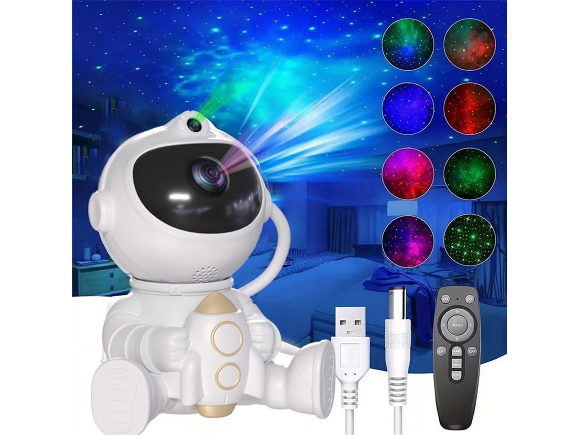 Proyector de astronauta con 8 efectos de proyección y rotación de 360 ​​grados.