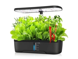 HYMNORA Sistema de cultivo hidropónico para productos orgánicos frescos, iluminación regulable con temporizador automático, bomba de agua silenciosa en tanque