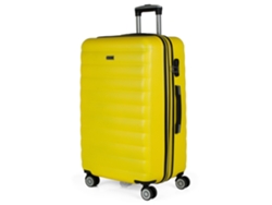 Maleta de Viaje Grande ITACA Dura con 4 Rodas Amarillo (75x49x30cm- 100 L)