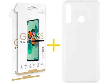 Kit Funda + 2 Protectores de Pantalla Huawei P Smart 2019 Plus SKYHE Liso 10 Transparente