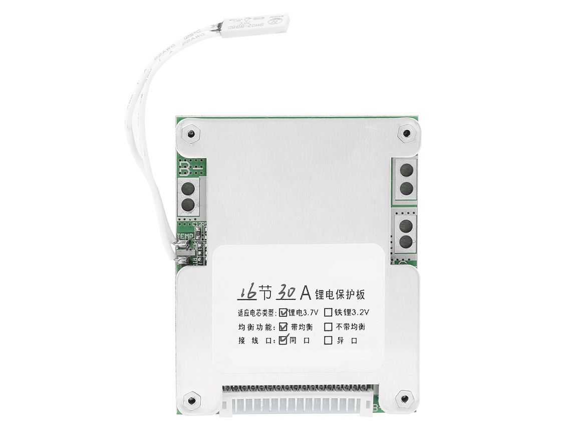 Placa de Proteção Bms para Baterias de Lítio 16s 30a com Carga Balanceada Pcb Board