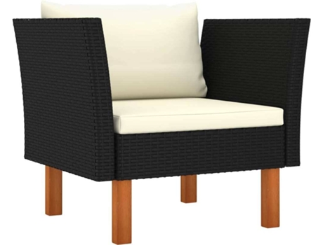 Sofá VIDAXL Negro Poli Ratán (72.5x64.5x67 cm)