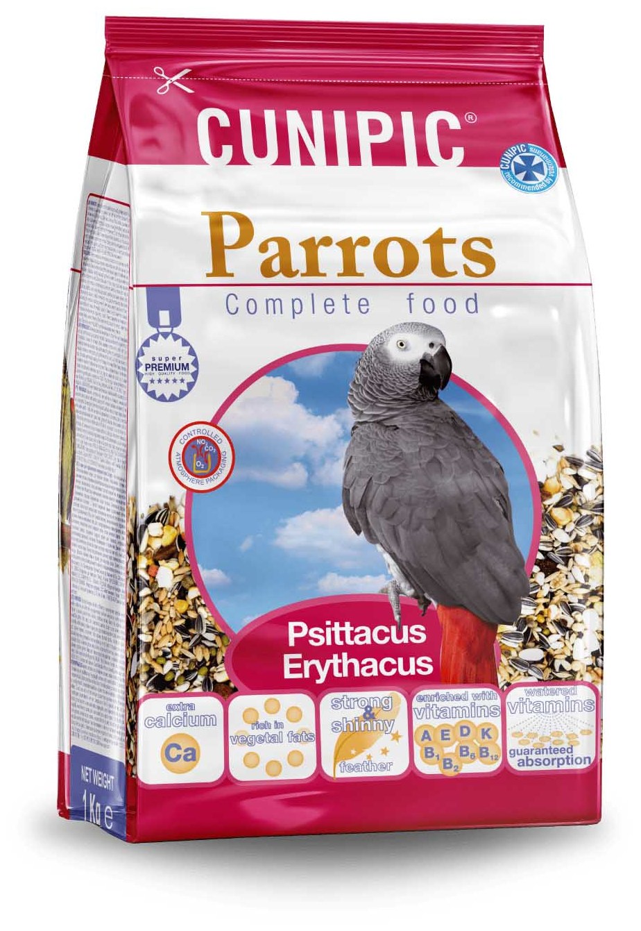 Alimentación para Pájaros CUNIPIC Loros 12518 (3 Kg)