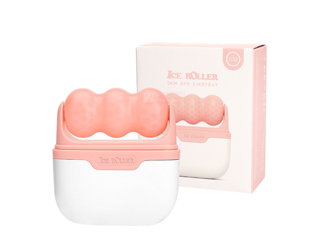 (rosa) Rodillo Facial Refrescante 2 En 1 Para Reducir La Hinchazón, Aliviar Las Migrañas Y Calmar El Dolor.