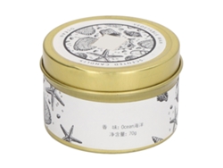 Rebe-vela Aromática De Cera De Soja Con Aceite Esencial Natural, Vela De Lata Para Cena Con Velas, Oro 70g Océano