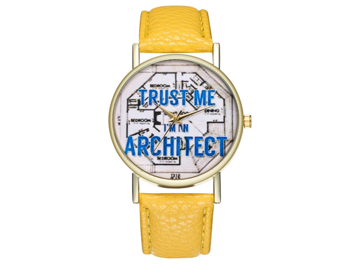 Reloj De Pulsera De Cuarzo Moderno Y Elegante Para Mujer, Reloj Amarillo De Moda Para Dama