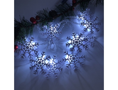 Adorno de Navidad Decoraciones Caja Led Copo Nieve Cadena Muñeco Colgante Decoración Del Blanco