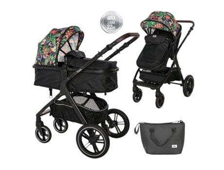 Carrito de bebé dúo convertible VIOLA hasta 22 Kg de LORELLI tropical flowers