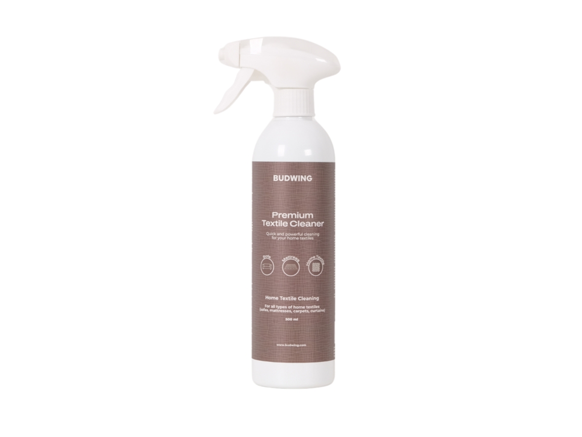 Spray de Limpieza BUDWING Premium para Textiles - Eliminador de Manchas y Olores para Sofás, Colchones y Tejidos - Potente, Seguro y Práctico para el Uso Diario