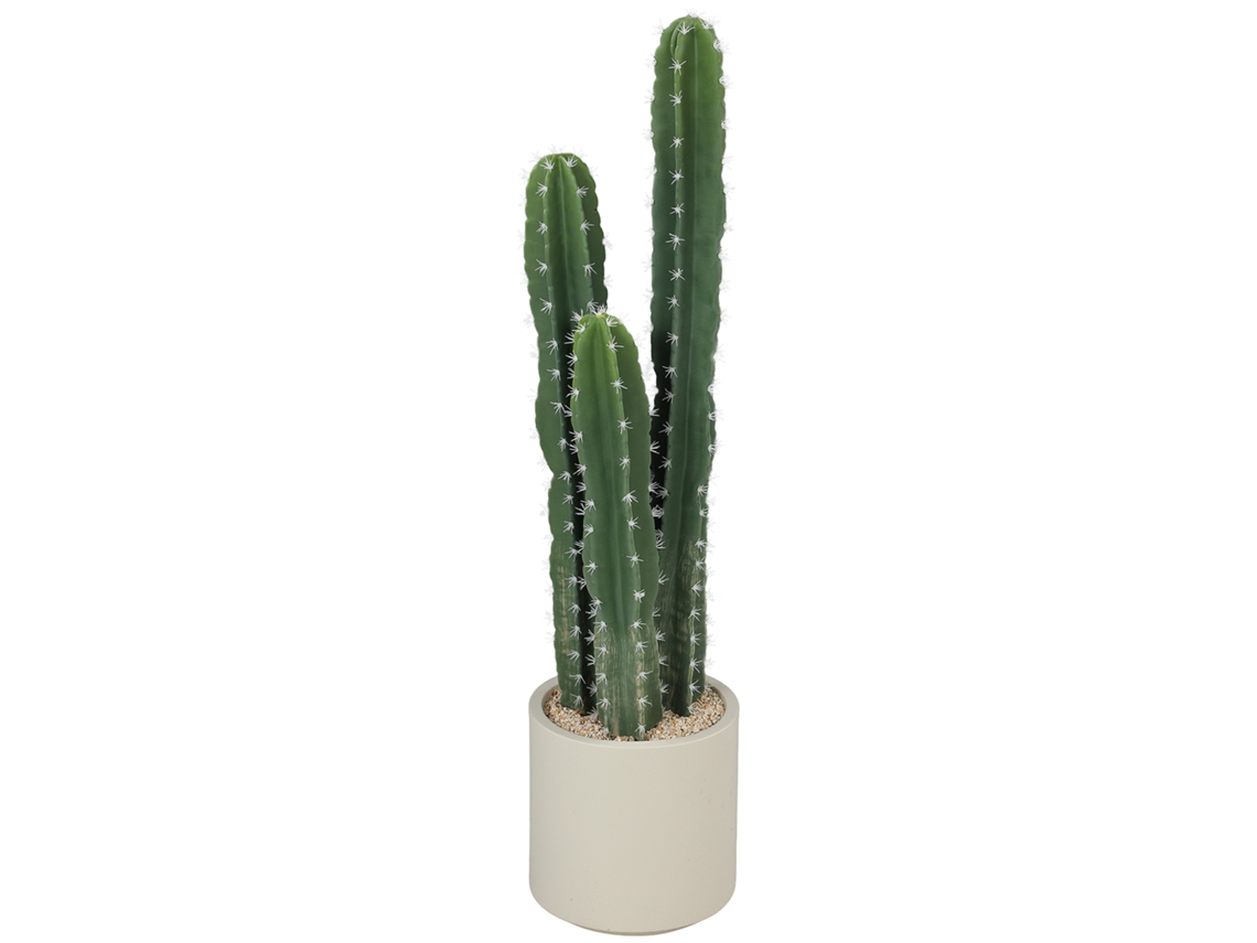 Cactus Artificial 95cm Maceta Realista Verde