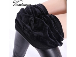 Leggings De Cuero Falso Mujer Otoño Invierno Alto Elasticidad Calentador Slim Talla Única Xxs Plus Velvet 4