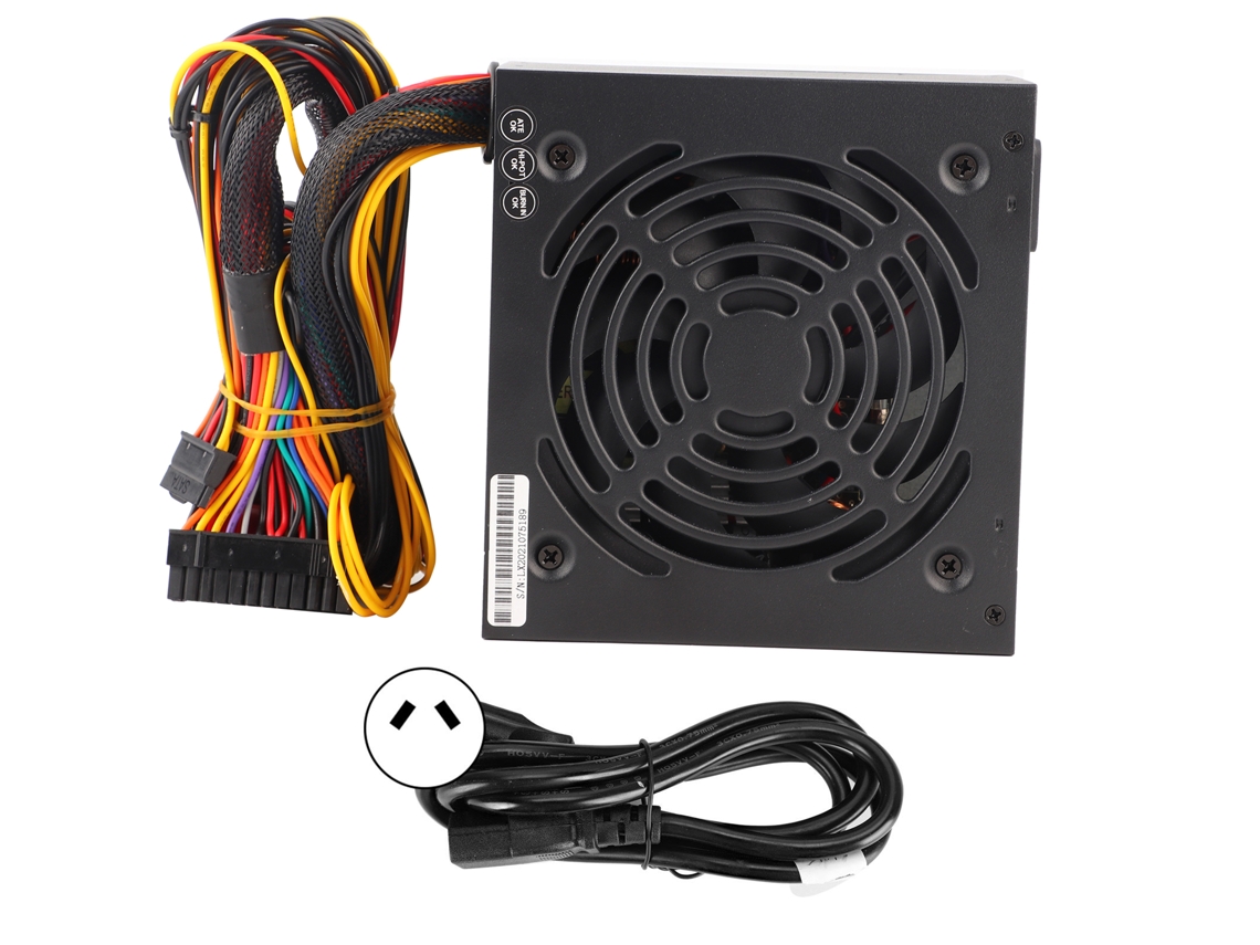 Baoj-2026 Fuente de alimentación ATX silenciosa de 500 W, 24 pines, 12 cm, ajustable, para PC de escritorio, 115/230 V (componentes informáticos)