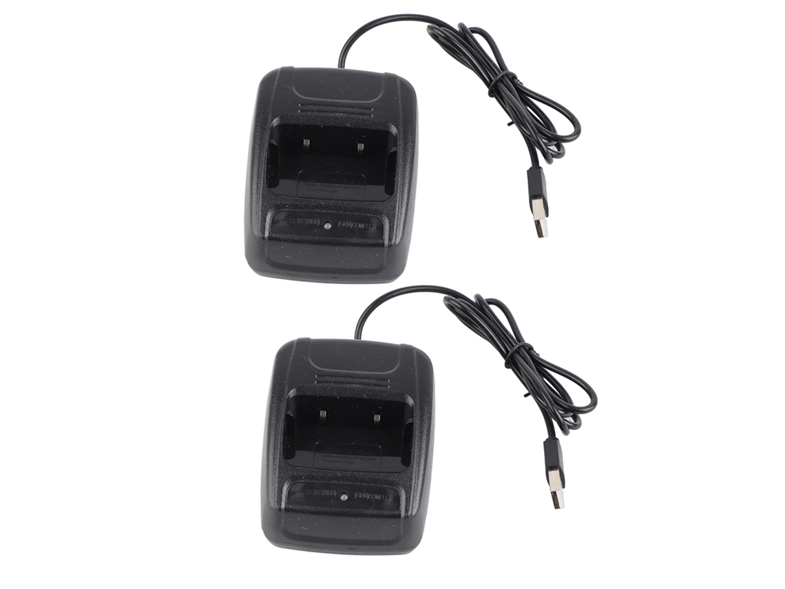 2 Bases De Carga Usb Para Radios Baofeng Bf666s/bf777s/bf888s Con Indicador De Carga.
